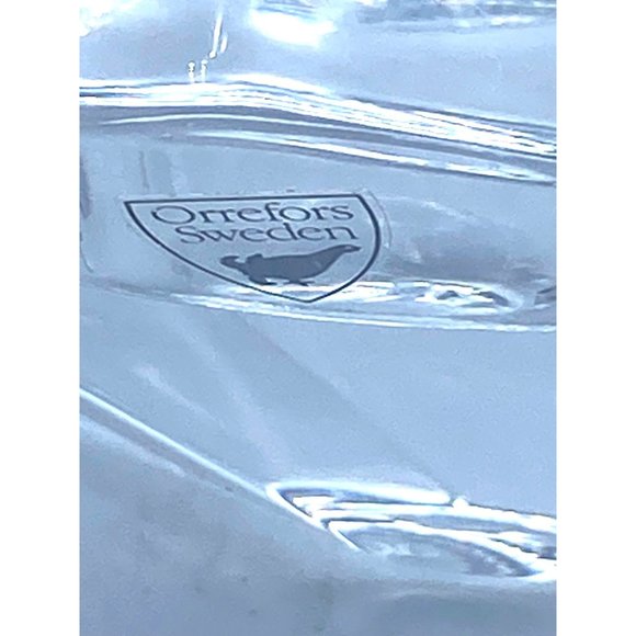 Orrefors Crystal Candle Large Votive Tea Light Signed 2.5 x 4 Inches - Picture 2 of 8